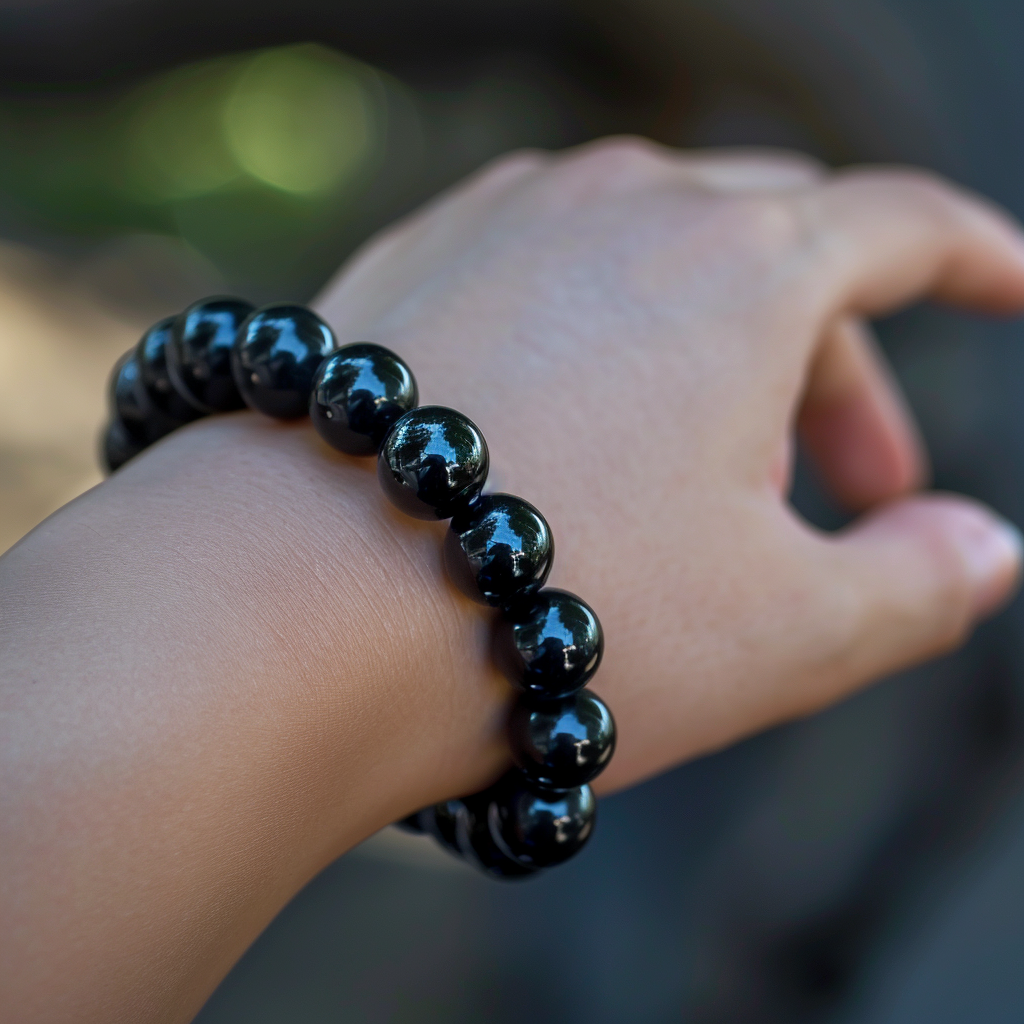 shungite bracelet - 12mm beads